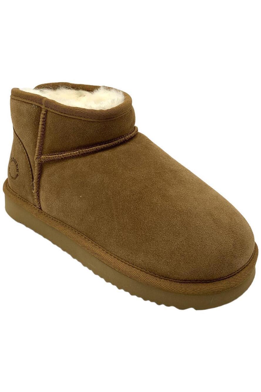 Fireside by Dearfoams Women's Riverland Ankle Boot Slippers Chestnut - Medium